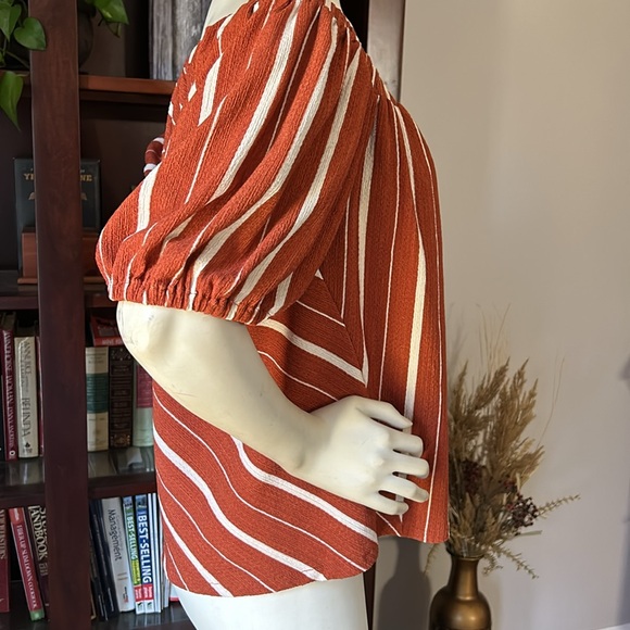 Anthropologie Elodie Terracotta Off the Shoulder Top - Picture 3 of 7